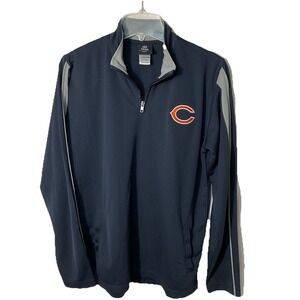 Chicago Bears NFL‎ Youth XL Quarter Zip Performance Navy Blue Sweatshirt *flaw